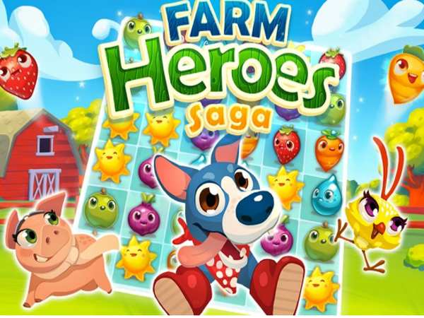 Game giải đố nối 3 Farm Heroes Saga