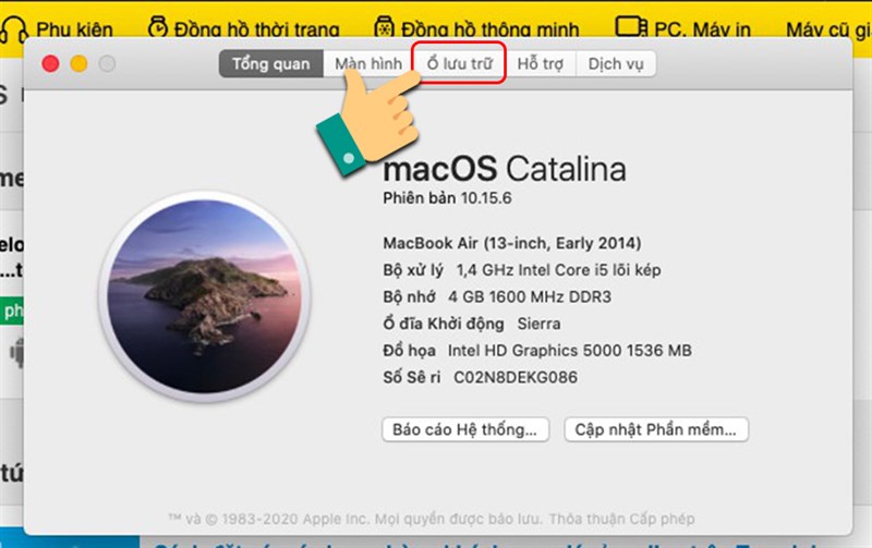 cách kiểm tra dung lượng macbook