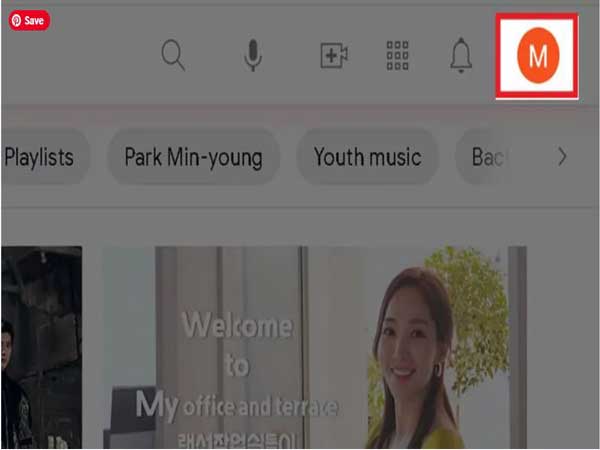 Nhấp vào hình ảnh hồ sơ của bạn