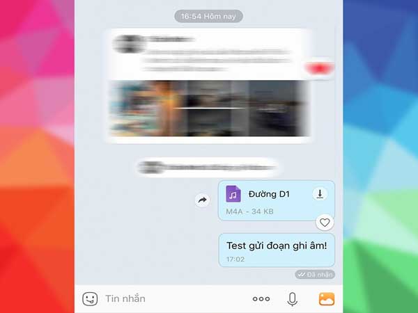 kiểm tra trong khung chat của người nhận để đảm bảo rằng file đã được gửi thành công