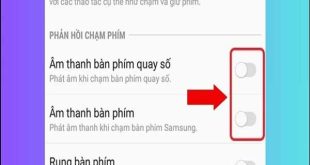 cách tắt âm thanh bàn phím Samsung