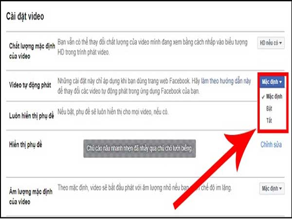Vô hiệu hóa chế độ tự động phát