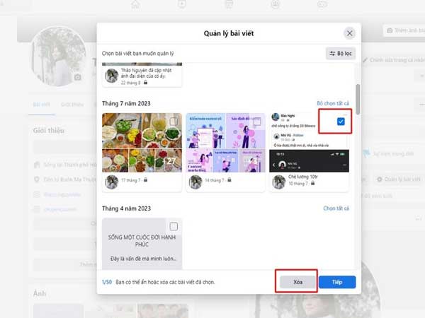 Cách xóa bài viết trên Facebook nhanh nhất bằng PC