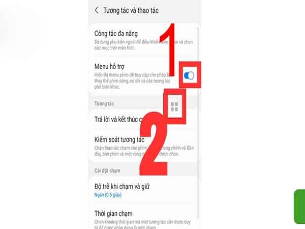 Bật Menu hỗ trợ (Assistant Menu)