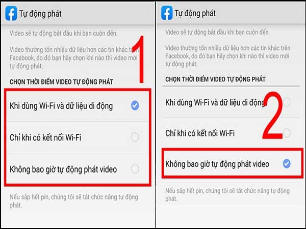 Bước 4: Vô hiệu hóa tự động phát video trên Facebook